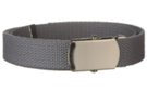 steel gray narrow military web belt