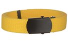 yellow narrow military web belt