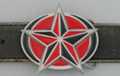 red and black nautical star tatoo belt buckle