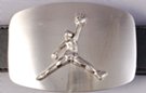 oblong belt buckle, number 23 basketball player