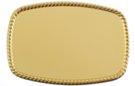 large plain rectangular rope border gold buckle