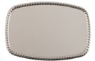 large plain rectangular rope border silver buckle