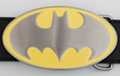 oval bat silhouette yellow enameled belt buckle