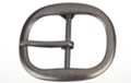oval pewter center bar belt buckle