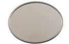 large plain oval rope border silver buckle