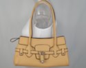 east-west double shoulder strap bag, horizontal cordon fastened by lock pendant