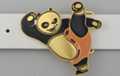 kung-fu martial arts kicking panda buckle