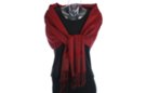 red and brown paisley scarf/shawl with fringe