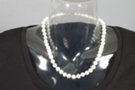 pearl lustrous bead necklace with clasp, 1/4" beads