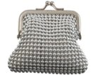 tiny silver metal mesh coin purse