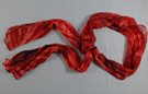 long pleated tie-dye crinkle scarf