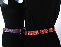 red and purple Pollack pyramid stud belts