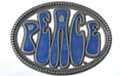 blue bell bottom PEACE lettered in pewter western belt buckle