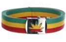 marijuana buckle on rasta web belt