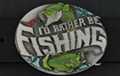 painted oval fishermans western belt buckle