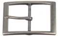 rectangular pewter center bar belt buckle