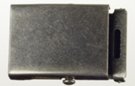 rectangular antique silver military buckle