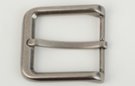 long rectangular pewter single prong heel bar belt buckle