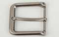 long rectangular pewter single prong heel bar belt buckle