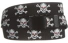 red-eye skulls on black web belt