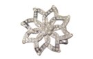 8 petal flower buckle with rhinestones