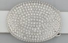 rhinestone-filled oval belt buckle