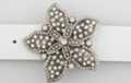 5 point flower buckle with rhinestones