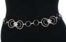 silver chain belt, tangent circles and rhinestone cross