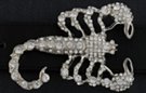 rhinestone studded scorpion belt buckle