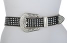 black Starry Night rhinestone leather belt