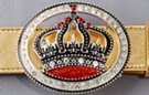 'crown jewels' buckle with rhinestones