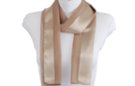 beige satin and sheer belt scarf