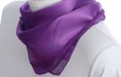 satin and sheer byzantium banded square scarf