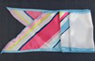 pinks, blues, chartruese white striped scarf