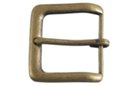 rectangular antique gold single prong heel bar belt buckle