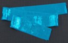 sequin sash, blue colored sequins completely cover a sash 66 inches long by 2 inches wide