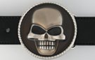 floating skull gothic belt buckle