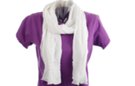 white light knit stretchy scarf