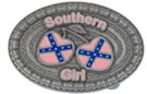 southern girl buckle with pink and blue rebel flag cherries