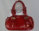 synth leather satchel handbag with square-knot shoulder straps