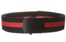 black and red striped military web belt