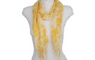 lemon yellow summer floral print scarf