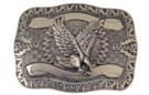 belt buckle, silver eagle over silver Aztec sunburst