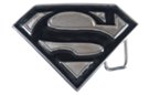 black "S" on chrome shield-shape belt buckle