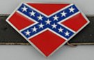 rebel flag on super man shield belt buckle