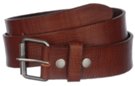 medium width single ply leather belt strap with removable roller buckle