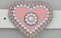Swarovski crystal and pink heart belt buckle