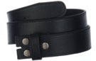 black textured leather strap with snap closure