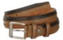 three skin embossed leather belt