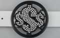 triple dollar sign circular belt buckle